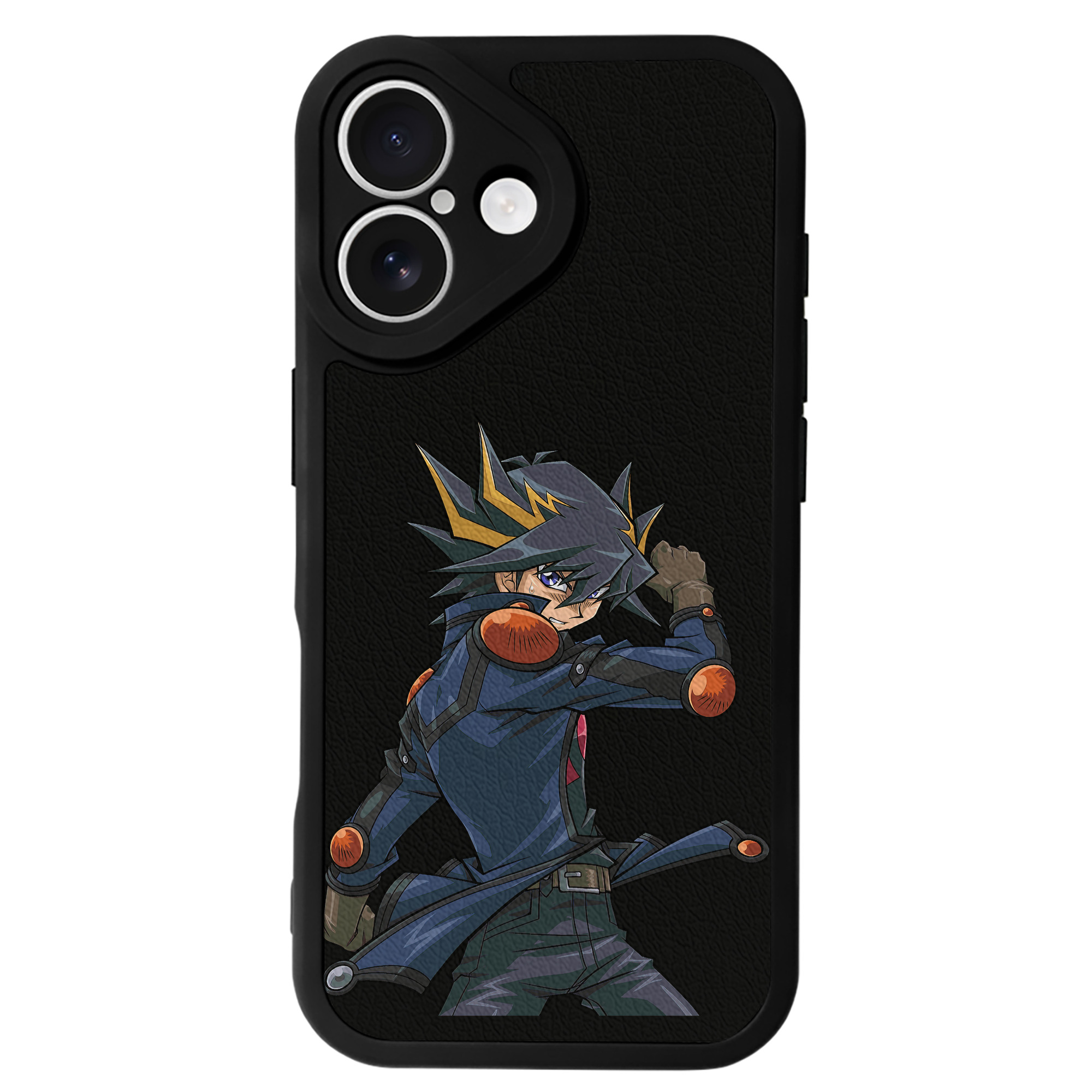 （画像用） 遊☆戯☆王 Yu-Gi-Oh! 【iPhone 16シリーズ対応】シリコンスマホケース（レザー調） 材質：シリコン